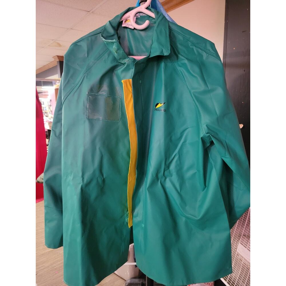 ONGUARD Chemtex Rain Jacket Heavy Duty Green Medium Excellent
